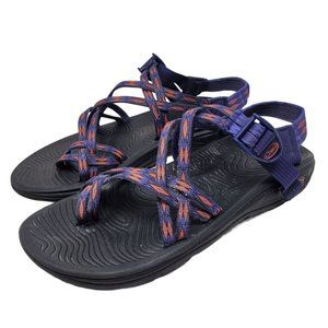 Womens Chaco Z/Volv X2 Blue Red Outdoor Hiking Sandals Size 10